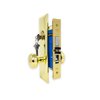 Premier Lock Brass Mortise Entry Left Hand Door Lock Set w/2.75 in. Backset, 2 SC1 Keys and Wide Face Plate-Hex ML02